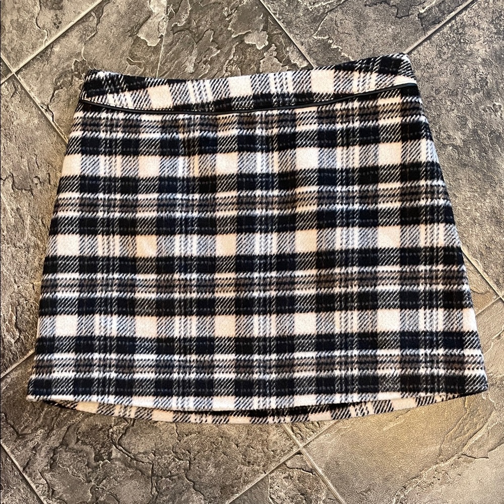 Vintage ABERCROMBIE Plaid Women's A-line Wool Skirt Coastal Preppy Y2K Mini